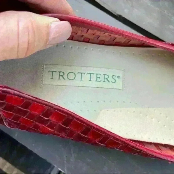 Trotters Women Liz Loafer Size 8.5 M Leather Woven Flats Classic Slip On Career - Picture 11 of 13